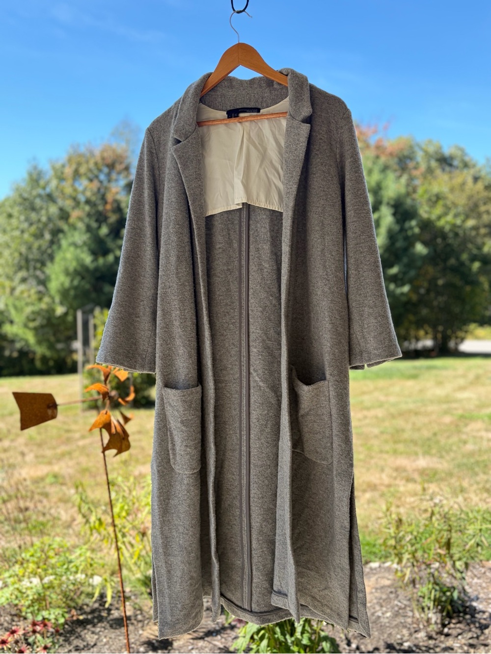 360 Sweater Gray and Cream Women's Blazer